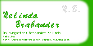 melinda brabander business card